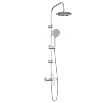 vidaXL Shower System Chrome Stainless Steel 21 x 48 x 112 cm 2