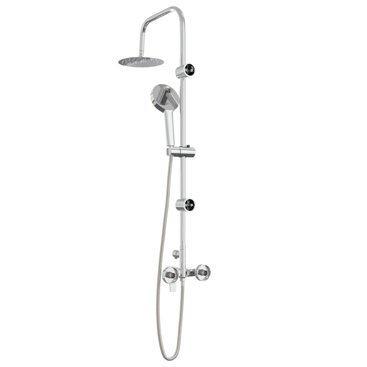 vidaXL Shower System Chrome Stainless Steel 21 x 48 x 112 cm 5