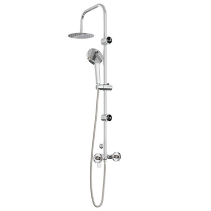 vidaXL Shower System Chrome Stainless Steel 21 x 48 x 112 cm 5