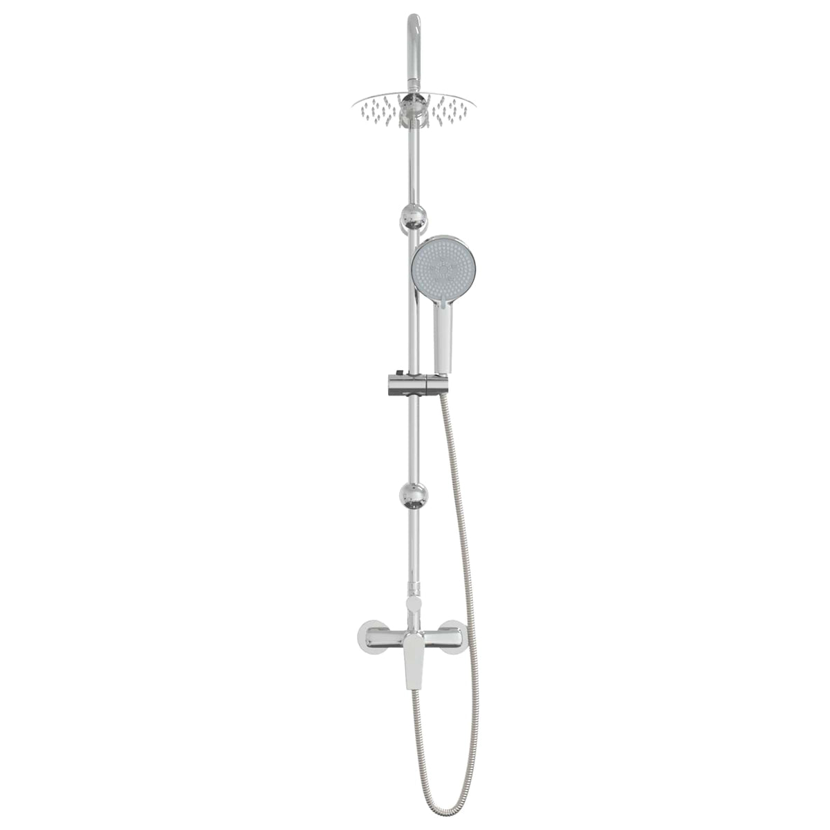 vidaXL Shower System Chrome Stainless Steel 21 x 48 x 112 cm 3