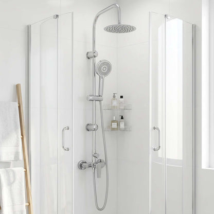 vidaXL Shower System Black Stainless Steel 21 x 48 x 112 cm 1