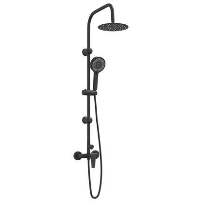 vidaXL Shower System Black Stainless Steel 21 x 48 x 112 cm 2