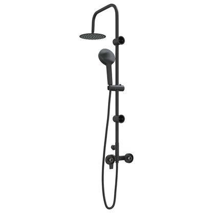 vidaXL Shower System Black Stainless Steel 21 x 48 x 112 cm 5