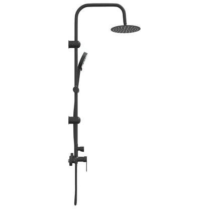 vidaXL Shower System Black Stainless Steel 21 x 48 x 112 cm 4