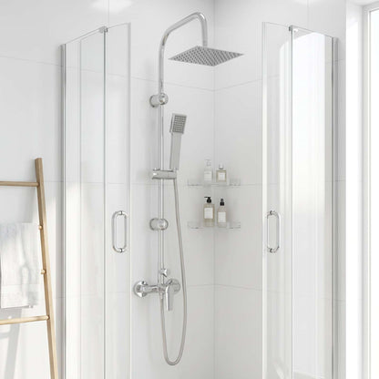 vidaXL Shower System Chrome Stainless Steel 21 x 48 x 112 cm 1