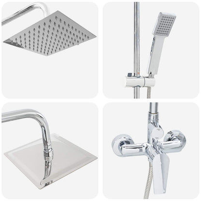vidaXL Shower System Chrome Stainless Steel 21 x 48 x 112 cm 6