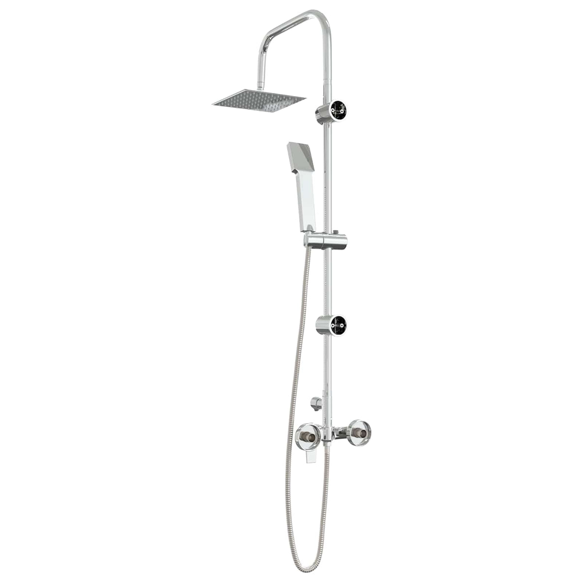 vidaXL Shower System Chrome Stainless Steel 21 x 48 x 112 cm 5