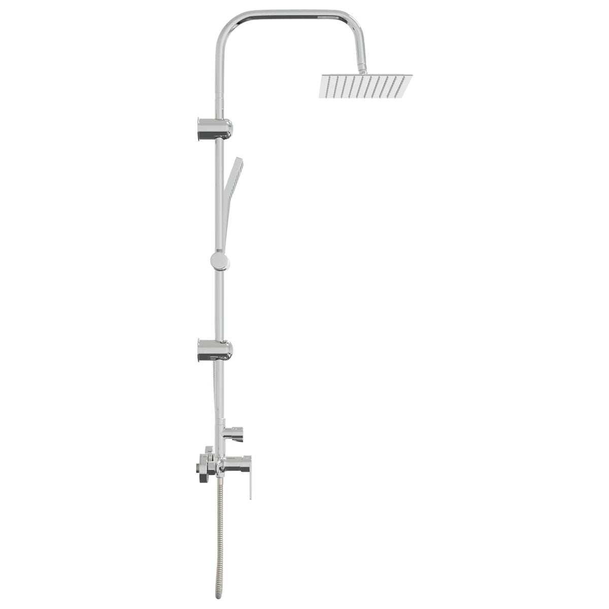 vidaXL Shower System Chrome Stainless Steel 21 x 48 x 112 cm 4