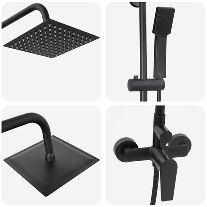 vidaXL Shower System Black Stainless Steel 21 x 48 x 112 cm 6