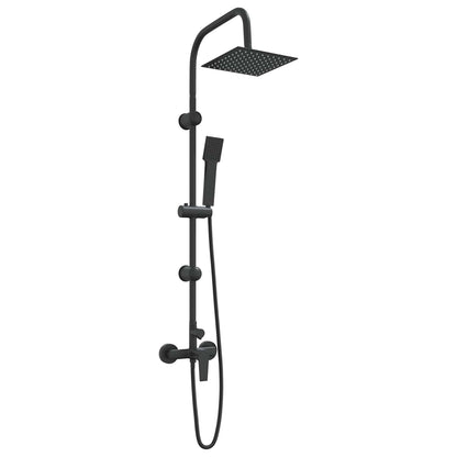 vidaXL Shower System Black Stainless Steel 21 x 48 x 112 cm 2