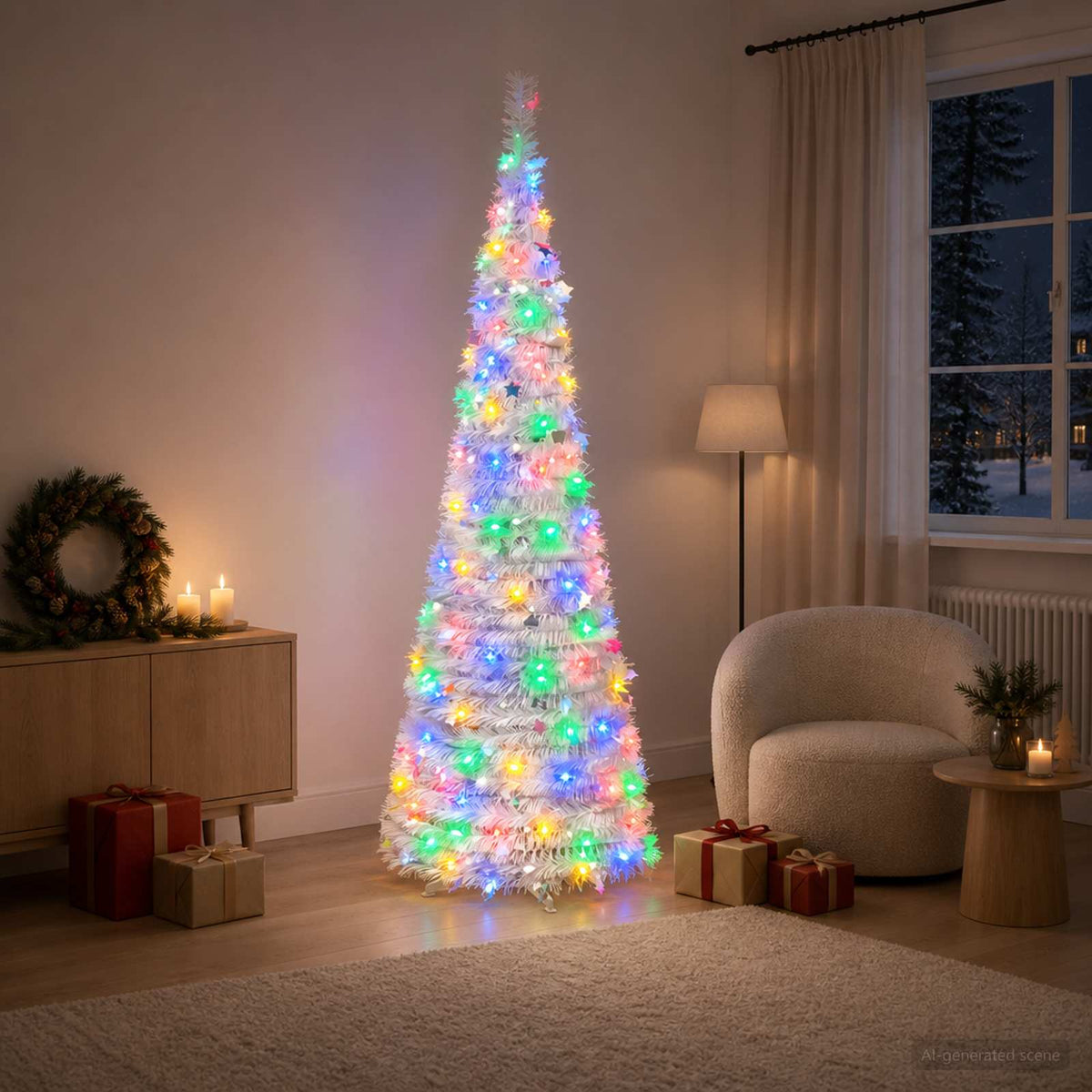 vidaXL Pop Up LED Christmas Tree 180 cm 150 LEDs PVC and PET White 3