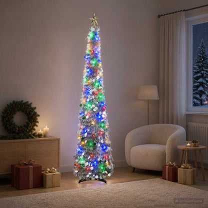 vidaXL Pop Up LED Christmas Tree with Star Topper 180 cm 100 LEDs PET 3