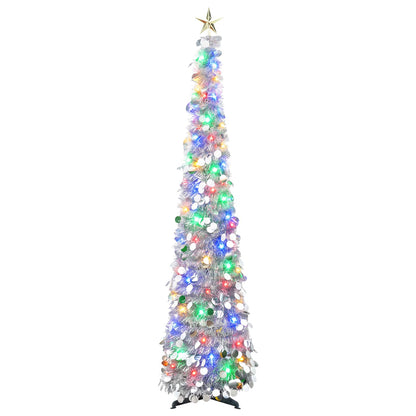 vidaXL Pop Up LED Christmas Tree with Star Topper 180 cm 100 LEDs PET 4