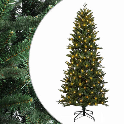 Artificial Christmas Tree with Bauble 150 LEDs Green with LEDs