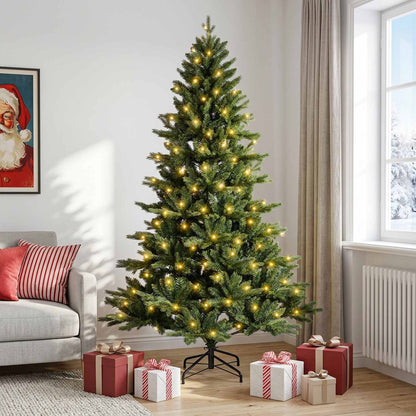 Artificial Christmas Tree with Bauble 300 LEDs Height 180 cm with LEDs
