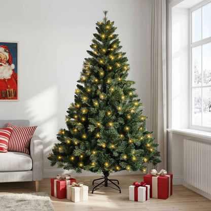 Artificial Christmas Tree with Bauble 150 LEDs Green Height 120 cm with LEDs