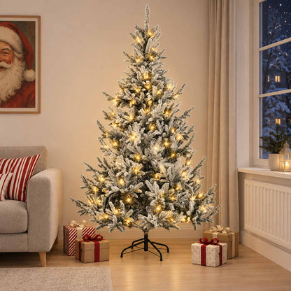 Artificial Christmas Tree Bauble LEDs Green White
