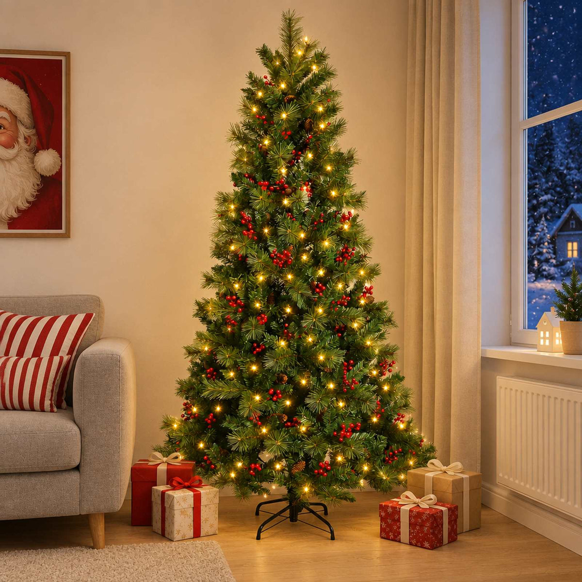 Artificial Christmas Tree Bauble LEDs