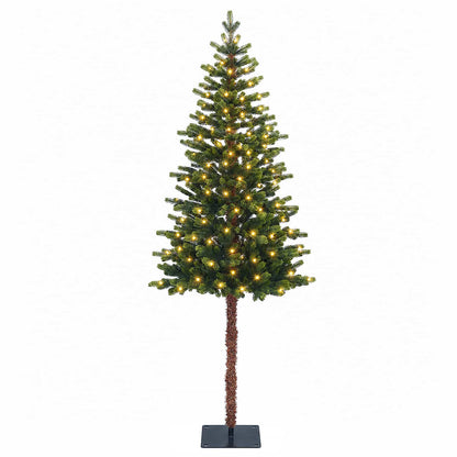 vidaXL Artificial Hinged Christmas Tree 150 cm 150 LEDs Warm White 4
