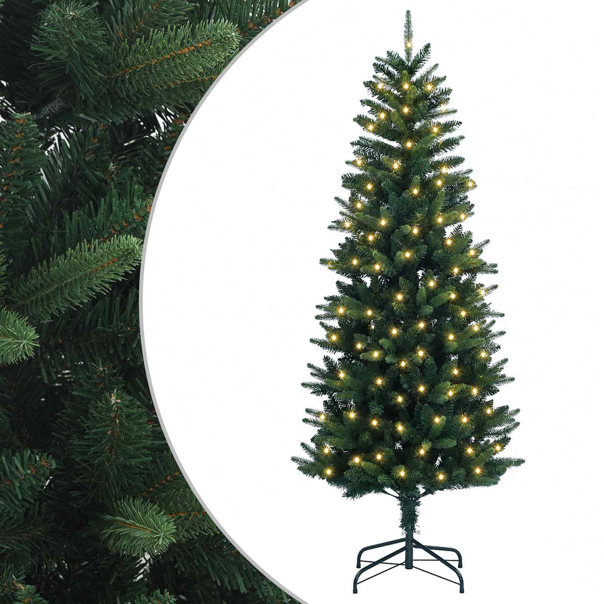 Artificial Christmas Tree with Bauble 150 LEDs Green 120 cm with LEDs