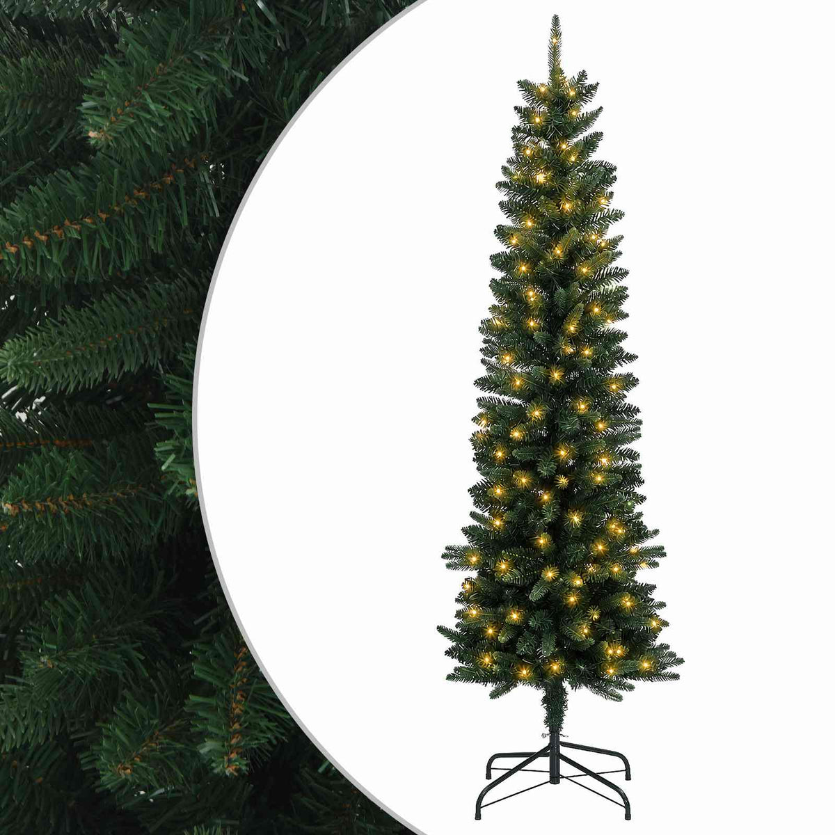 Artificial Slim Christmas Tree in White