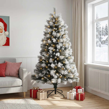 vidaXL Artificial Hinged Christmas Tree 120 cm 150 LEDs Warm White 3