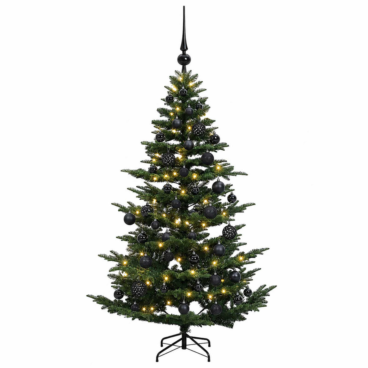 vidaXL Artificial Christmas Tree with Bauble 120 cm 150 LEDs 4