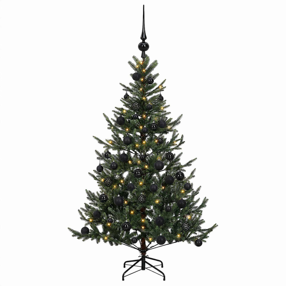 vidaXL Artificial Christmas Tree with Bauble 120 cm 150 LEDs 4