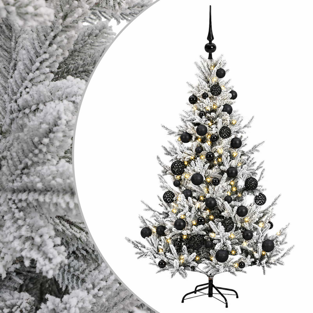 vidaXL Artificial Christmas Tree with Bauble 120 cm 150 LEDs 2