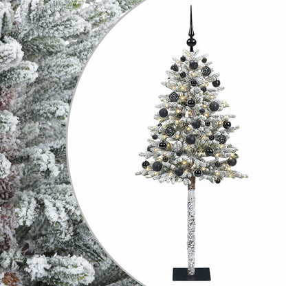 vidaXL Artificial Christmas Tree with Bauble 150 cm 150 LEDs 2