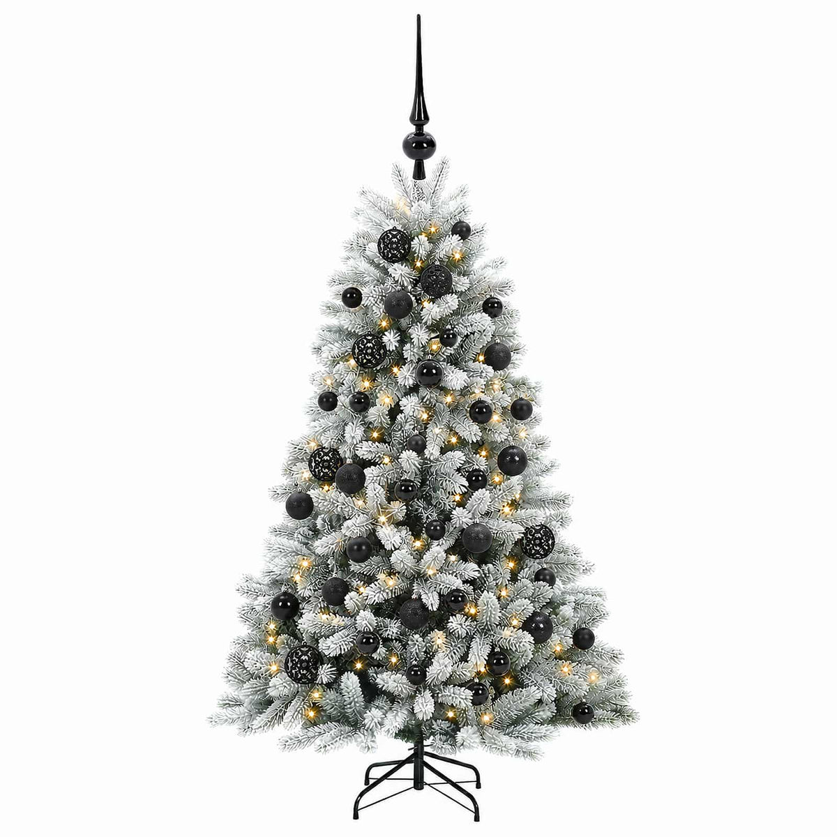 vidaXL Artificial Christmas Tree with Bauble 120 cm 150 LEDs 4