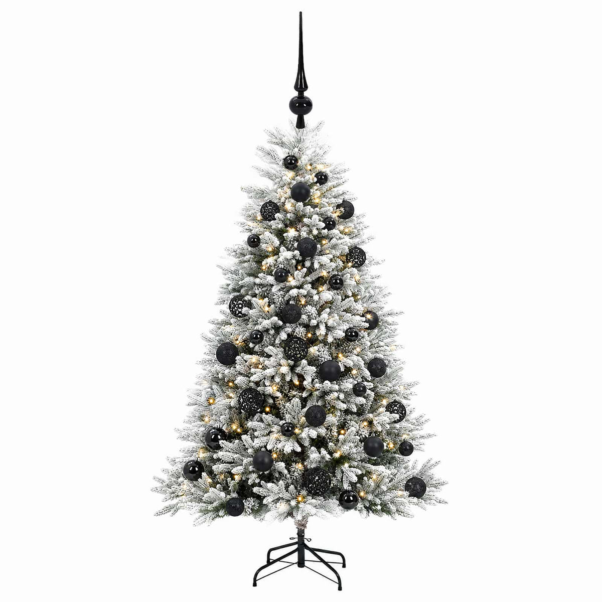 vidaXL Artificial Christmas Tree with Bauble 120 cm 150 LEDs 4