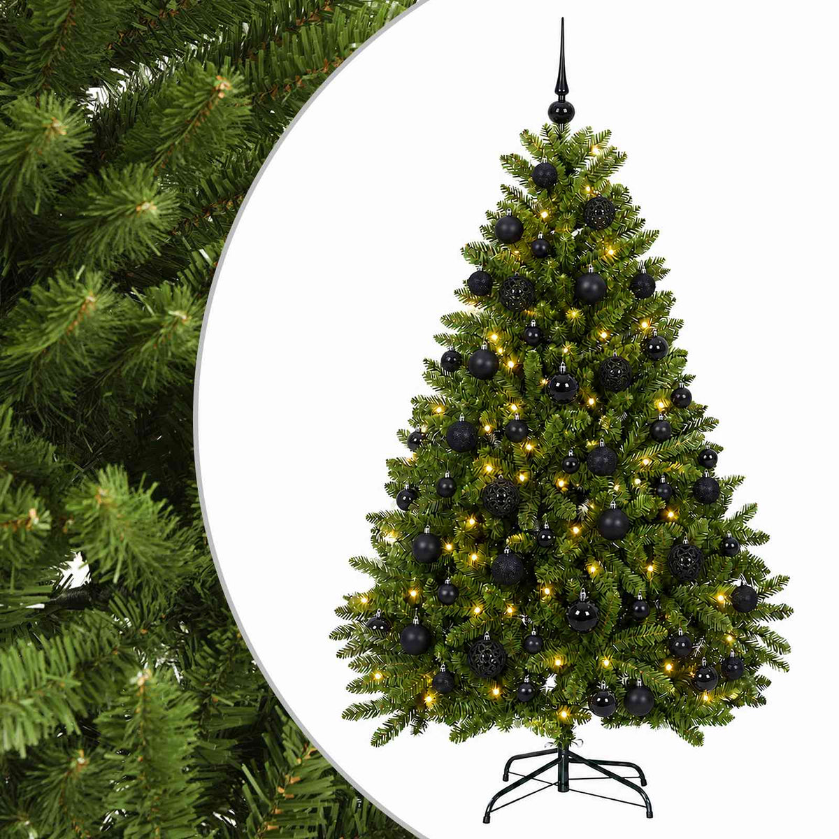 vidaXL Artificial Christmas Tree Light Green with Bauble 120 cm 2