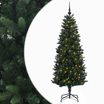 vidaXL Artificial Christmas Tree with Bauble 120 cm 150 LEDs 2