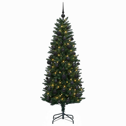 vidaXL Artificial Christmas Tree with Bauble 120 cm 150 LEDs 4