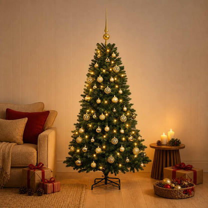 Artificial Christmas Tree Bauble LEDs gold balls