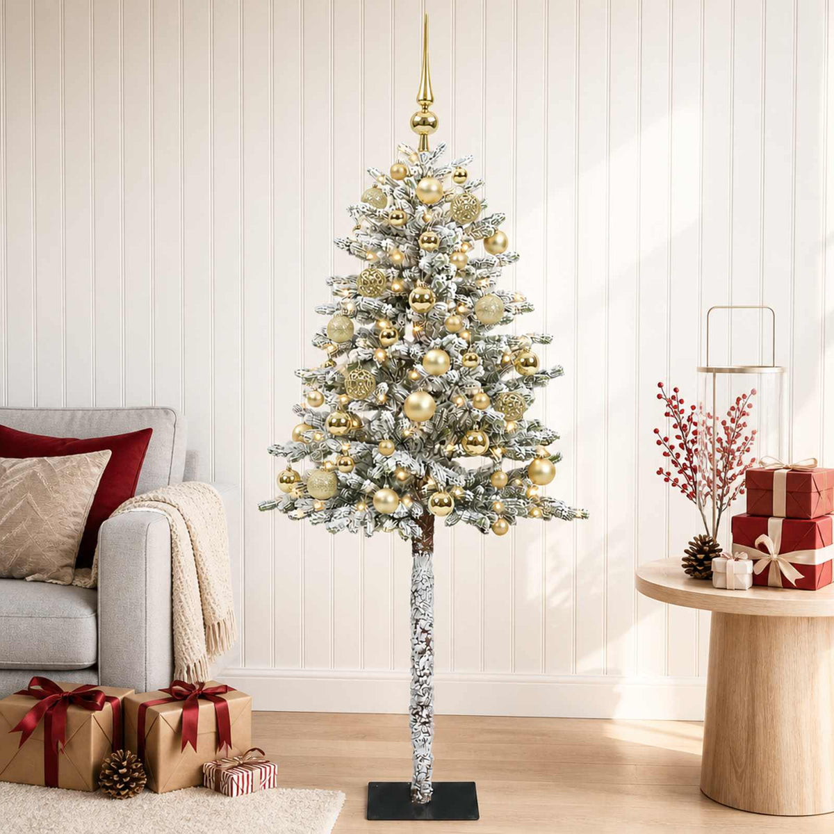 vidaXL Artificial Christmas Tree with Bauble 150 cm 150 LEDs 3