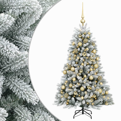 vidaXL Artificial Christmas Tree with Bauble 120 cm 150 LEDs 2