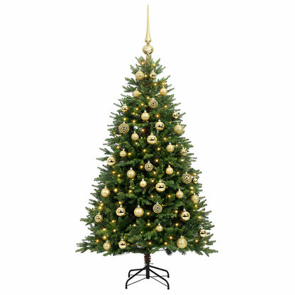 vidaXL Artificial Christmas Tree with Bauble 150 cm 150 LEDs 4