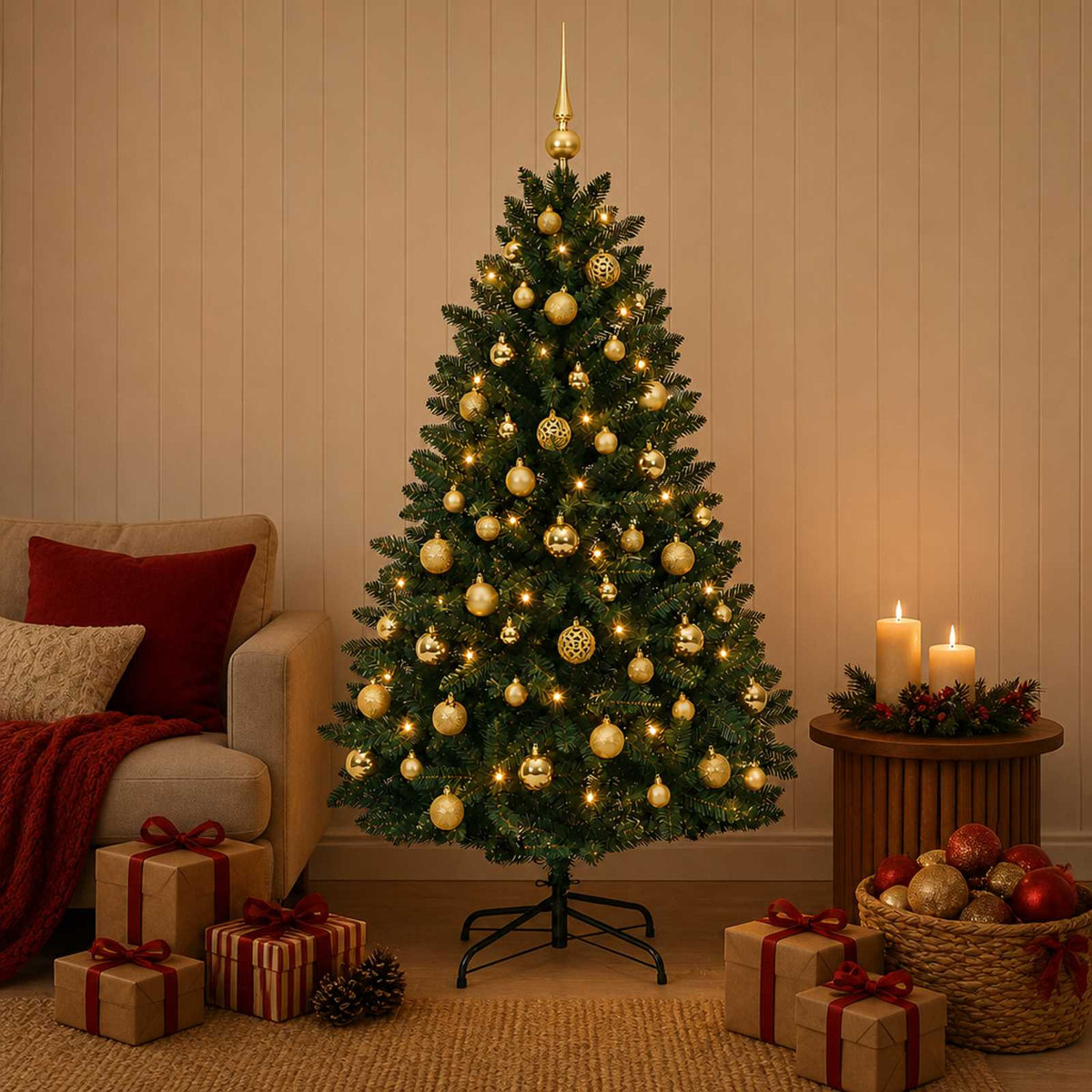 Artificial Christmas Tree Bauble Dark Green