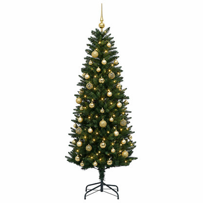 vidaXL Artificial Christmas Tree with Bauble 120 cm 150 LEDs 4