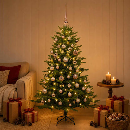vidaXL Artificial Christmas Tree with Bauble 120 cm 150 LEDs 3