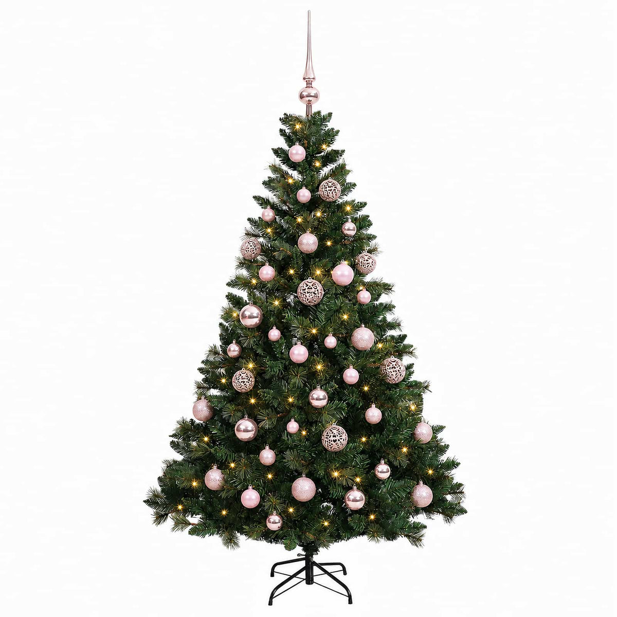 vidaXL Artificial Christmas Tree with Bauble 120 cm 150 LEDs 4