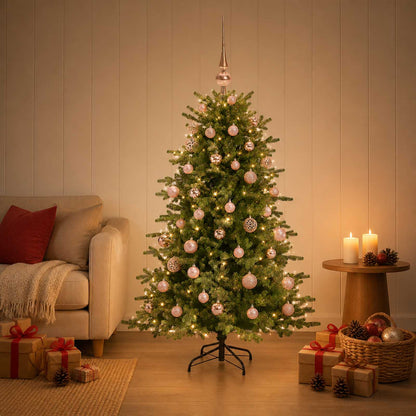 Artificial Christmas Tree Bauble LEDs pink balls