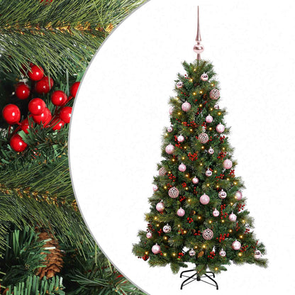 vidaXL Artificial Christmas Tree with Bauble 120 cm 150 LEDs 2