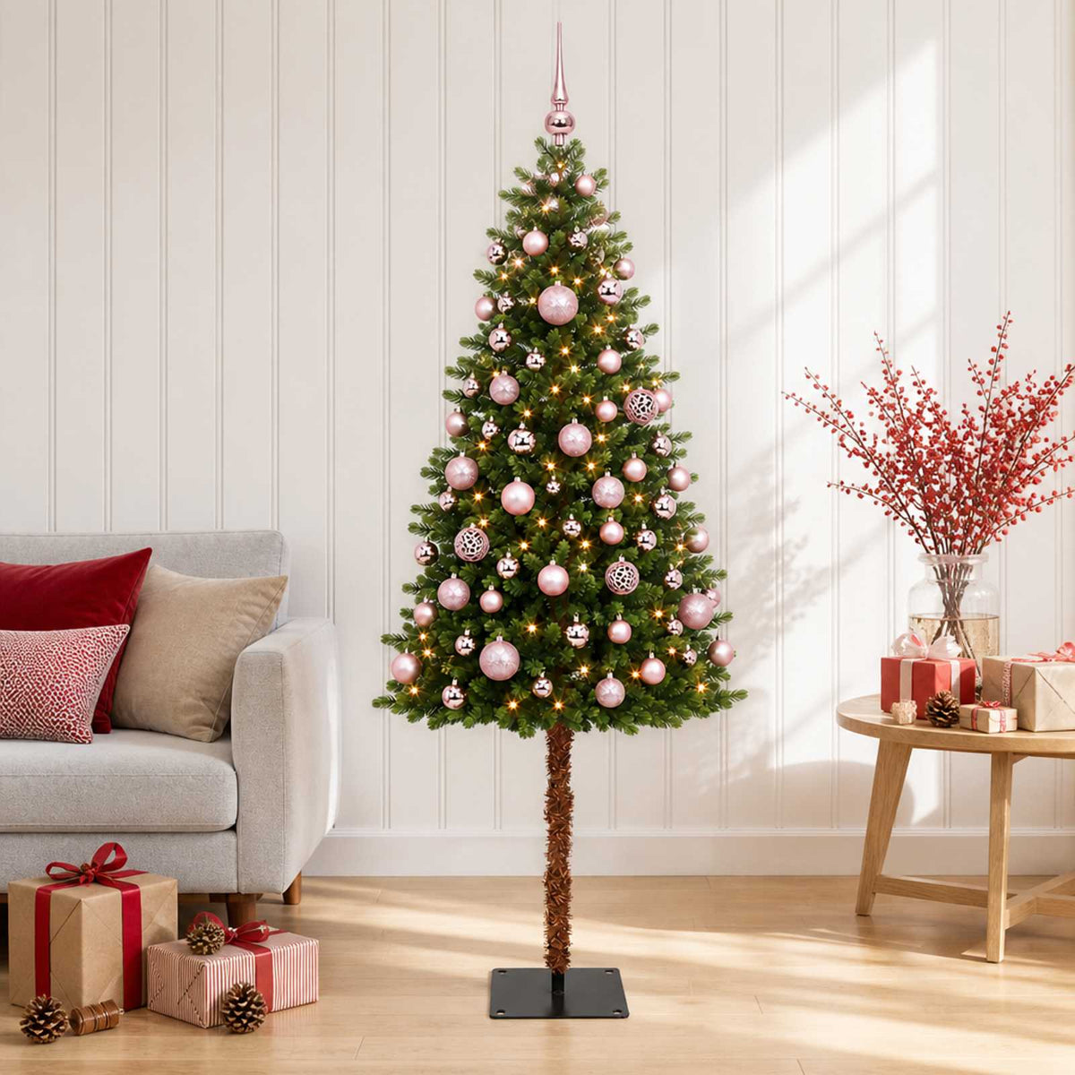 vidaXL Artificial Christmas Tree with Bauble 150 cm 150 LEDs 3