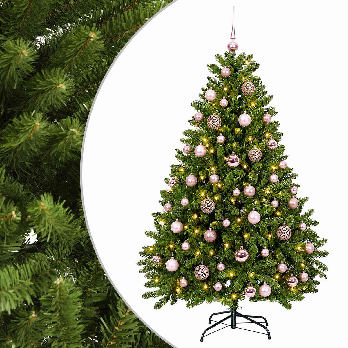 vidaXL Artificial Christmas Tree Light Green with Bauble 120 cm 2