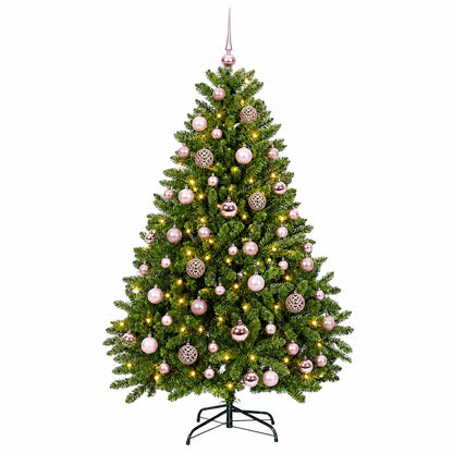 vidaXL Artificial Christmas Tree Light Green with Bauble 120 cm 4