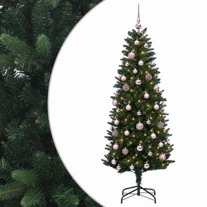 vidaXL Artificial Christmas Tree with Bauble 120 cm 150 LEDs 2