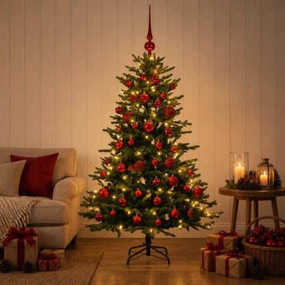 vidaXL Artificial Christmas Tree with Bauble 120 cm 150 LEDs 3
